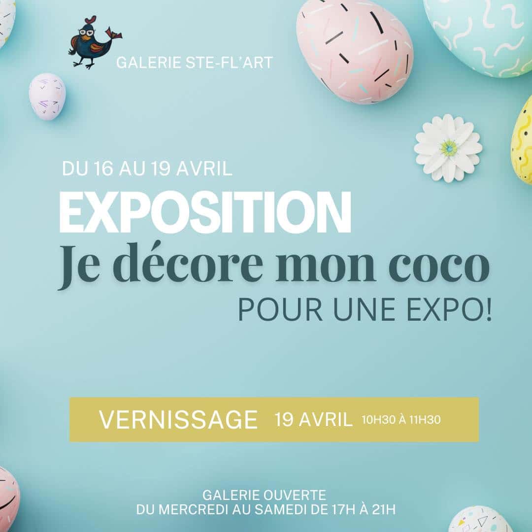 Exposition - Je décore mon coco pour une expo!